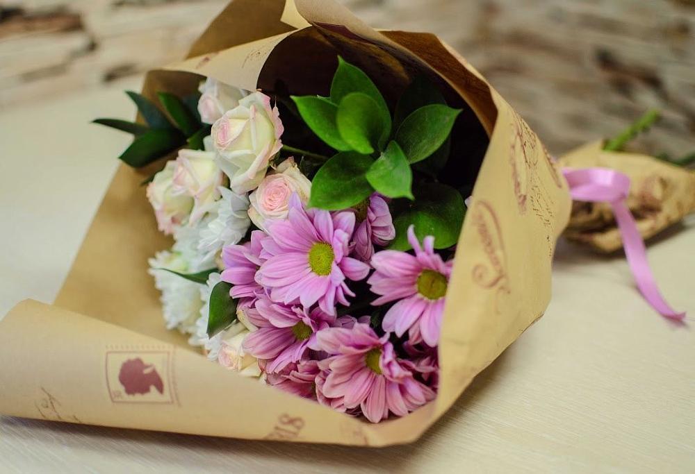 Букет цветов из: Розы и Хризантемы в Старом Победилово