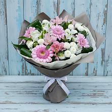 Букет цветов из:  Герберы, Альстромерии и Хризантемы #REPLACE_PRED# Старом Победилово