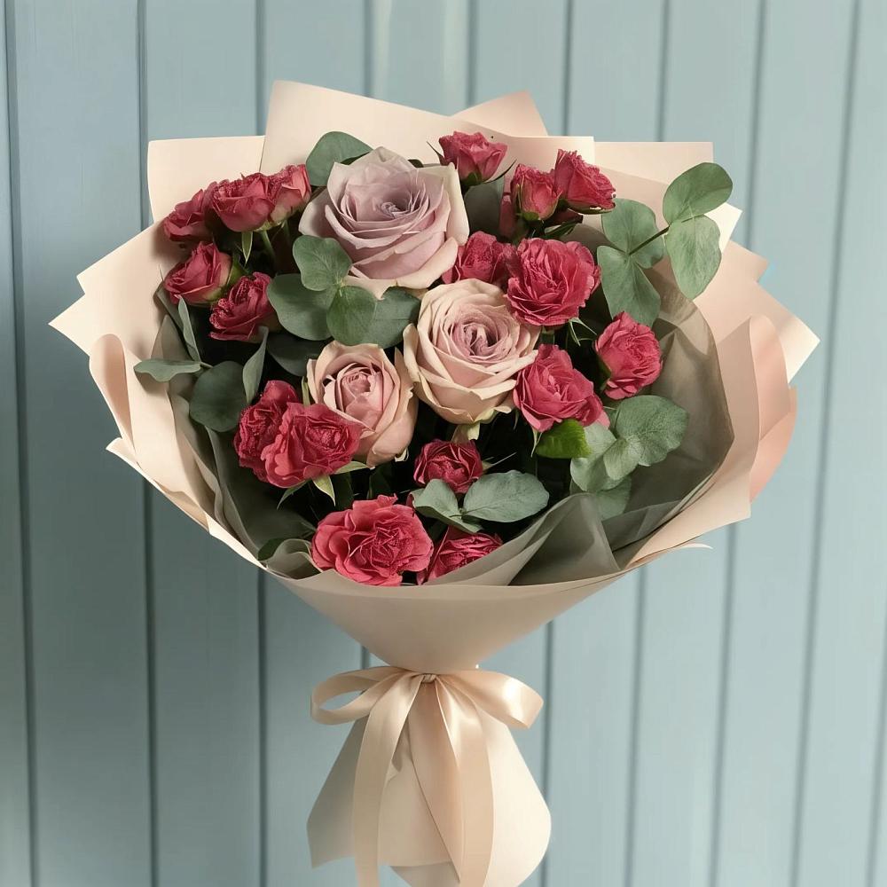 Букет цветов из: Гвоздики и Розы в Старом Победилово