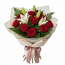 Букет цветов из:  Лилии и Розы в Старом Победилово