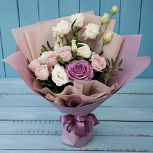Букет цветов из:  Розы и Лизиантусы в Старом Победилово