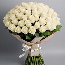 Букет 101 беля роза Белоснежка в Старом Победилово