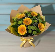 Букет цветов из:  Герберы и Хризантемы в Старом Победилово