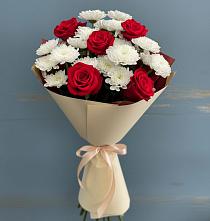 Букет цветов из:  Розы и Хризантемы в Старом Победилово
