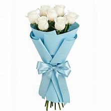 Букет 7 белых роз Проуд в Старом Победилово