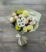 Букет цветов из:  Альстромерии, Розы и Хризантемы в Старом Победилово