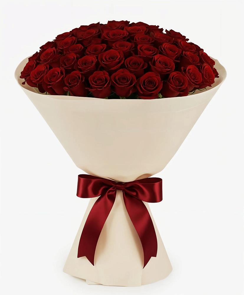 Букет 101 Бордовая роза Блэк Бакарра в Старом Победилово