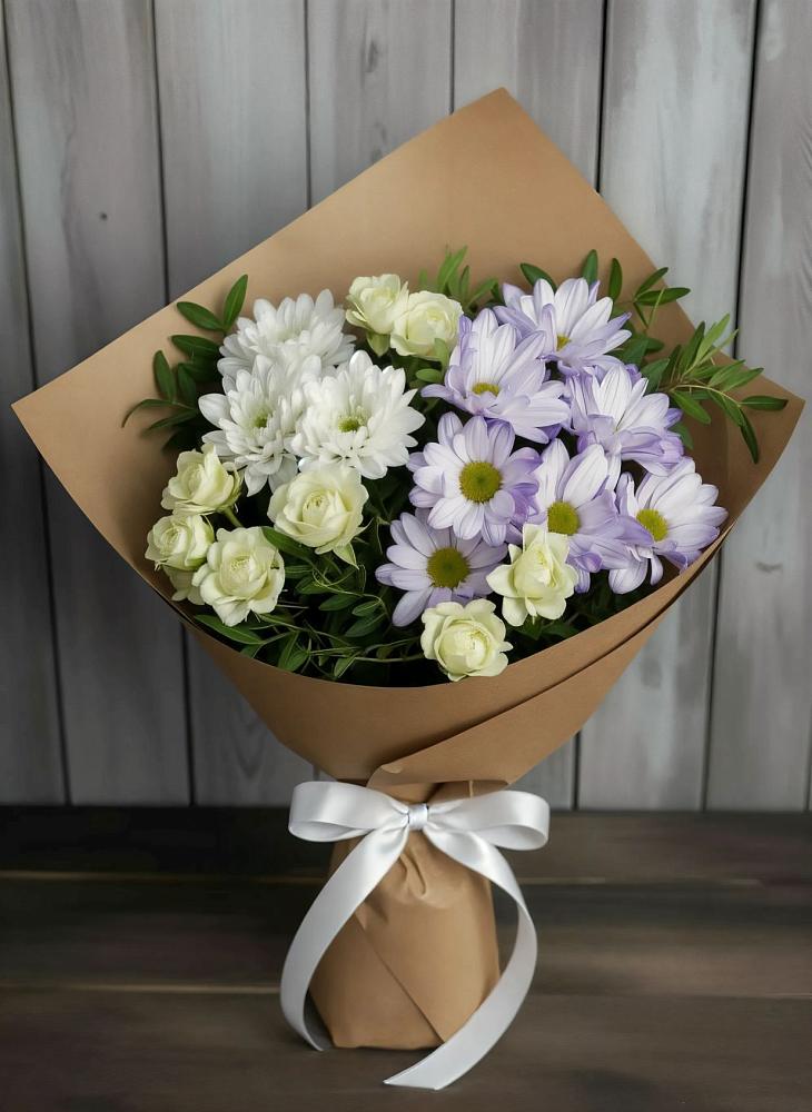 Букет цветов из: Хризантемы и Розы в Старом Победилово